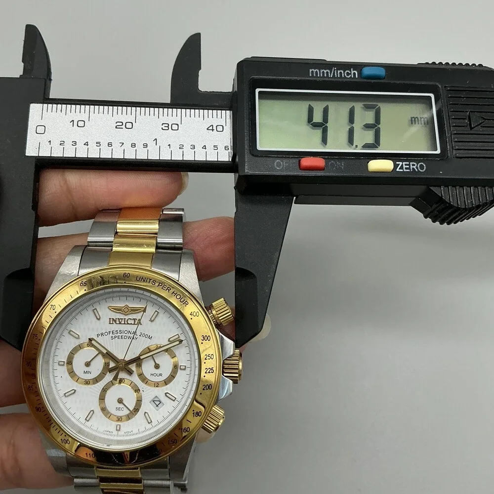 Invicta Speedway 9212 Mens Watch 41mm Two Tone Chronograph New Battery 8.5